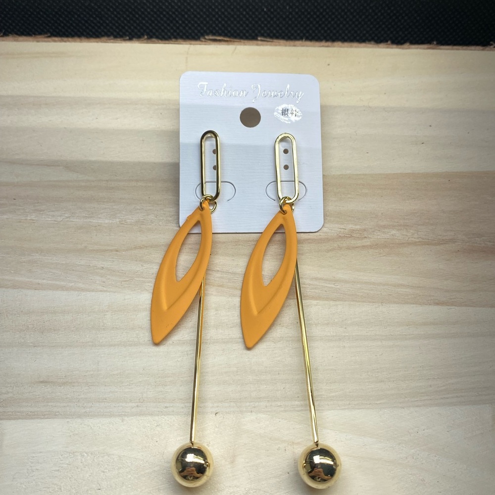 ASM Fashion Statement Earrings Gold/Orange